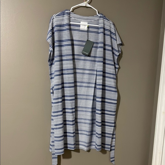 Lysse Blue and White Striped Mini Dress - Picture 1 of 8